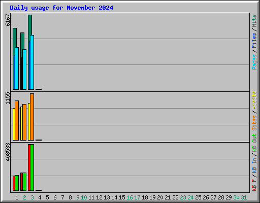 Daily usage for November 2024