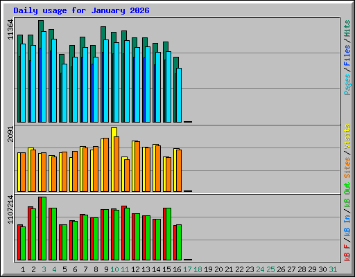 Daily usage for January 2026