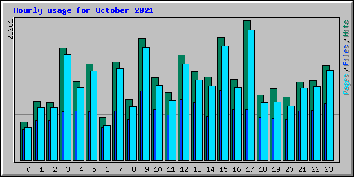 Hourly usage for October 2021