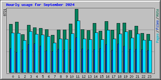 Hourly usage for September 2024