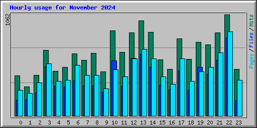 Hourly usage for November 2024