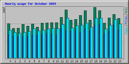 Hourly usage for October 2025